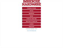 Tablet Screenshot of parkrosehardware.com